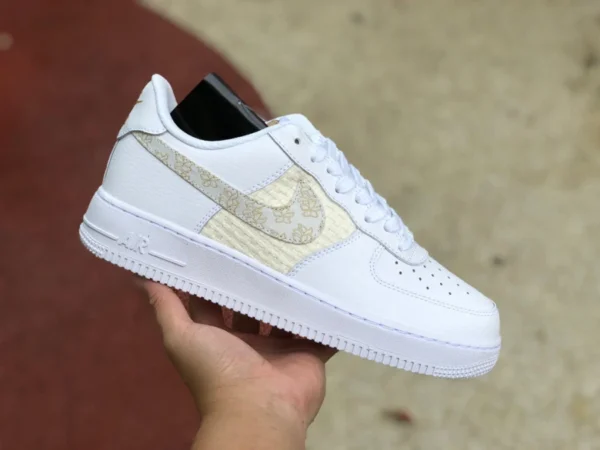 AF1 플래티넘 브레이드 로우 나이키 Nike AF1 07 SE 뉴 에어포스원 브레이드 통기성 DO9458-100