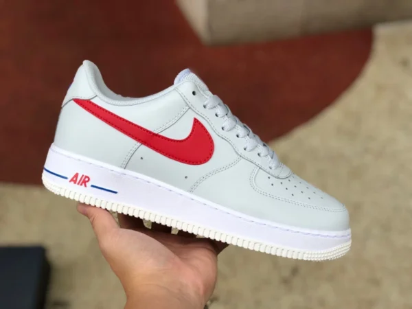 AF1 화이트 앤 레드 USA 로우 나이키 에어포스 1 로우 "USA Hoops" 화이트 앤 레드 로우탑 캐주얼 스니커즈 DX2660-001