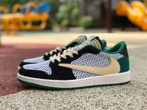 aj1 바브 로우탑 화이트 & 그린 브레이드 AIR JORDAN 1 LOW 플라이니트 AJ1ts 로우탑 브레이드 dm7866-316