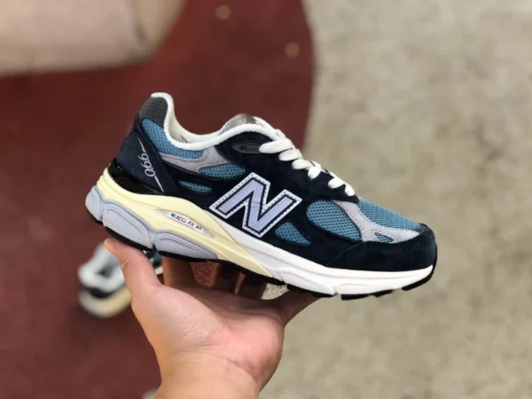 NB m990 네이비 블루 NEW BALANCE M990 남성 및 여성 네이비 블루 레트로 캐주얼 운동화 M990TE3