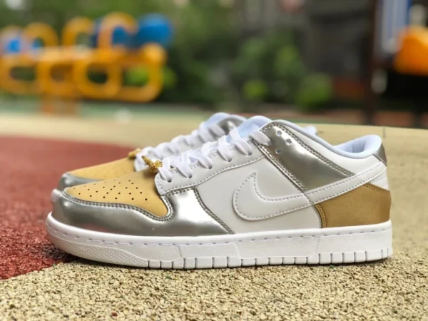 덩크 실버 골드 로 Nike Dunk Low 실버 골드 체인 로 캐주얼 스니커 DH4403-700