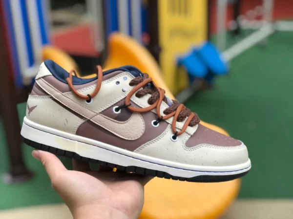 덩크 오프화이트 브라운 로우 나이키 Dunk Low 로우컷 스니커 오프화이트 브라운 레이스업 슈즈 DH9765-300