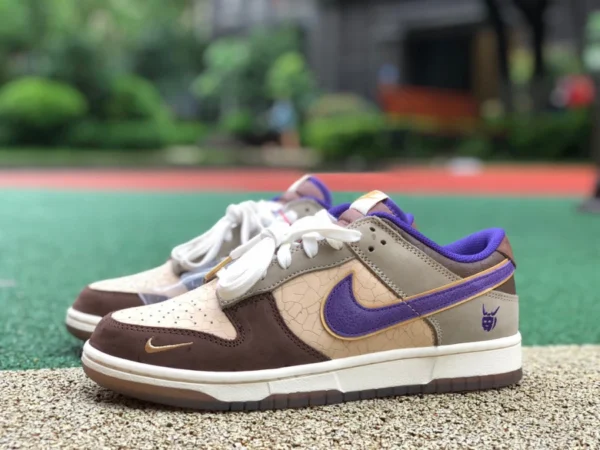 Dunk Demon 퓨어 오리지널 Nike Dunk Low "Setsubu" 레트로 캐주얼 스니커즈 브라운 Demon DQ5009-268