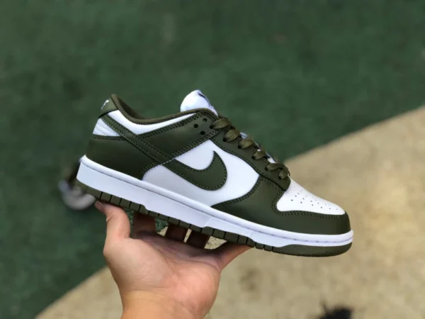 덩크 화이트 올리브 그린 퓨어 오리지널 Nike Dunk Low Medium Olive 화이트 올리브 그린 캐주얼 스니커 DD1503-120