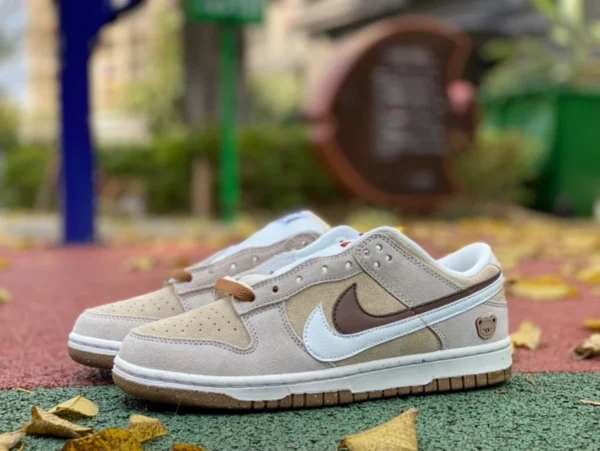 덩크 더블 훅 베어 비스킷 NIKE Dunk Low SE85 더블 훅 로우탑 라이스 브라운 베어 비스킷 캐주얼 스니커 DO9457-100