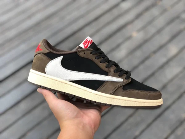 aj1 바브 로우탑 브라운 신품 순수 오리지널 Travis Scott x AJ1 Low AJ1 로우탑 바브 TS 조인트 CQ4277-001