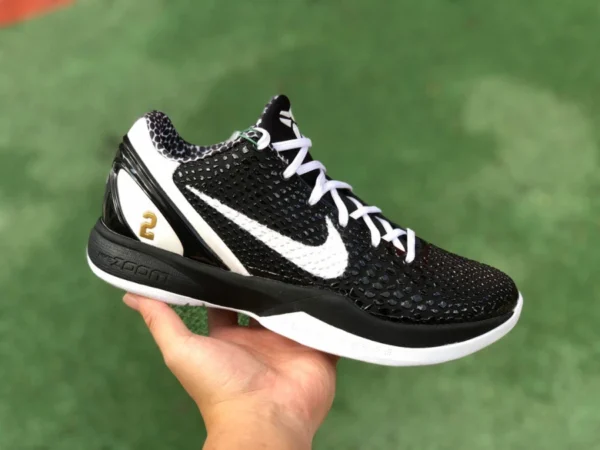 코비 6 흑백 Mamba s2 퓨어 오리지널 NIKE KOBE 6 Protro Kobe 6 Mamba 흑백 실물 농구화 CW2190-002