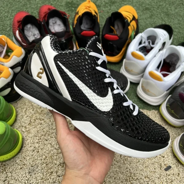 Kobe 6 흑백 s2 순수 오리지널 최고 제품 Nike Kobe 6 Protro GiGi 흑백 맘바 재단 실제 내마모성 CW2190-002-300