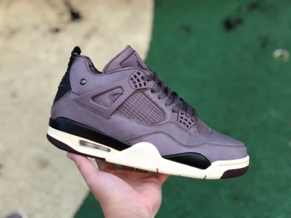 aj4 브라운 레드 AMM OG 퓨어 오리지널 A Ma Maniere x Air Jordan 4 Retro AJ4 퍼플 샌드 와인 레드 브라운 농구화 DV6773-220