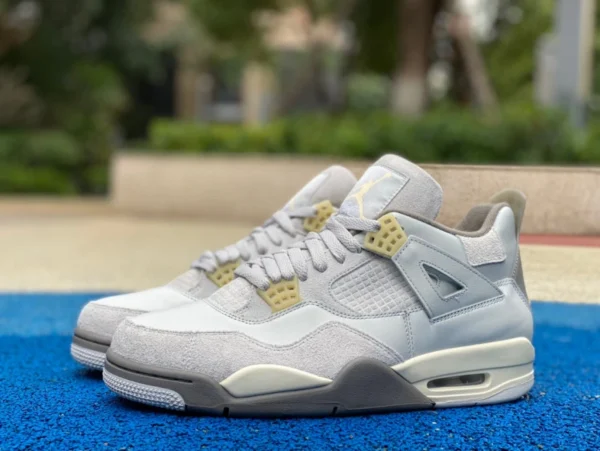 aj4 Grey Rabbit의 새 버전은 여성용 사이즈로도 제공됩니다. Air Jordan 4 SE Craft 그레이 그린 로우탑 레트로 농구화 DV3742-021