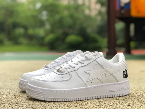 Apeman 순백 새 버전 BAPE STA SK8 새로운 운동화 스타 캐주얼 신발 Apeman 로우탑 운동화