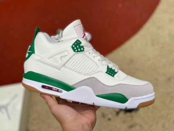 aj4sb 연명 흰색과 녹색 Nike SB x Air Jordan 4 AJ4 Pine Green 흰색, 녹색 및 청록색 SB 연명 DR5415-103