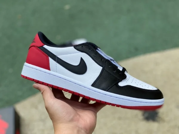 aj1 black toe low dg 퓨어 오리지널 에어 조던 1 로우 OG "Black Toe" 2023 버전 CZ0790-106