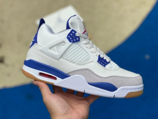 aj4sb 연명 흰색 파란색 나이키 SB x Air Jordan 4 AJ4 사파이어 블루 SB 연명 DR5415-103 가성비 버전