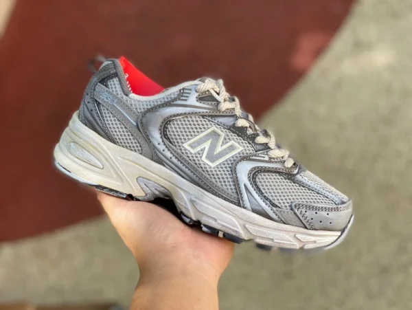 NB530GT 그레이 실버 퓨어 오리지널 NEW BALANCE NB530 남성 및 여성 로우탑 스포츠 및 캐주얼 슈즈 MR530TG