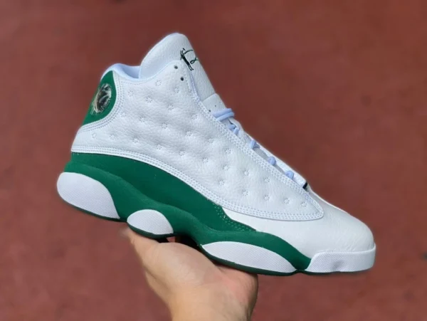 aj13 Ray Allen 첫 번째 레이어 리얼 카본 버전 AIR JORDAN 13 AJ13 Ray Allen PE 흰색 및 녹색 농구화 414571-125