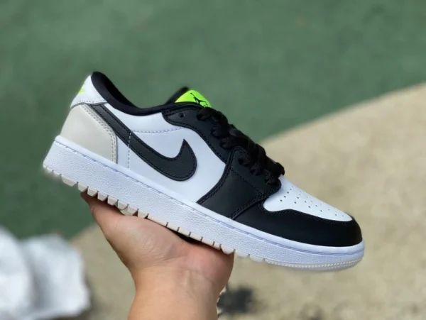 aj1 골프 화이트 그레이 블랙 퓨어 오리지널 Air Jordan 1 Low Golf AJ1 화이트 블랙 골프 로우 탑 DD9315-108