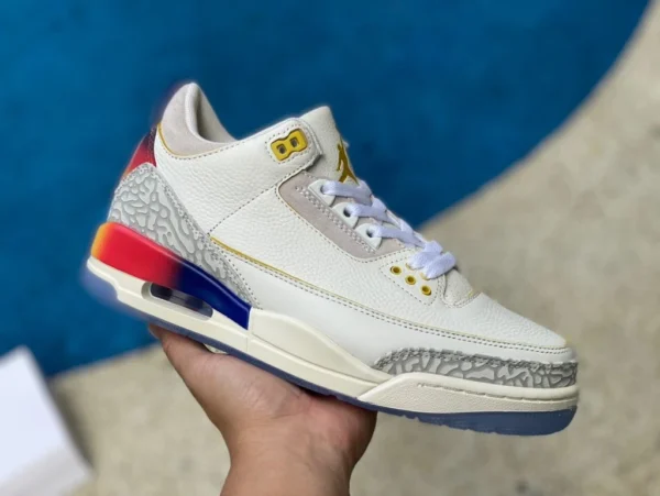 aj3 화이트 블루 핑크 J Balvin x Air Jordan 3 FN0344-901