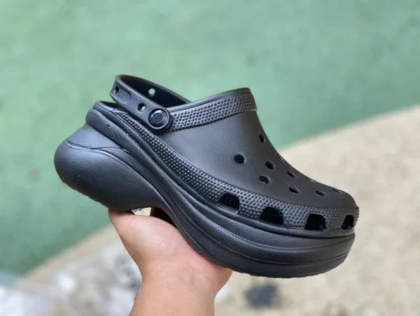 크록스크로그브락크 Crocs Crocs Classic clog 작은 고래 레트로 악어 스포츠 샌들 여성용 블랙 206302-001