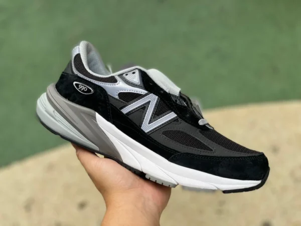 NB990v6 검정과 회색 흰색 뉴발란스 M990V6 미국 대통령 복고풍 남성 및 여성 반사 캐주얼 운동화 M990BK6