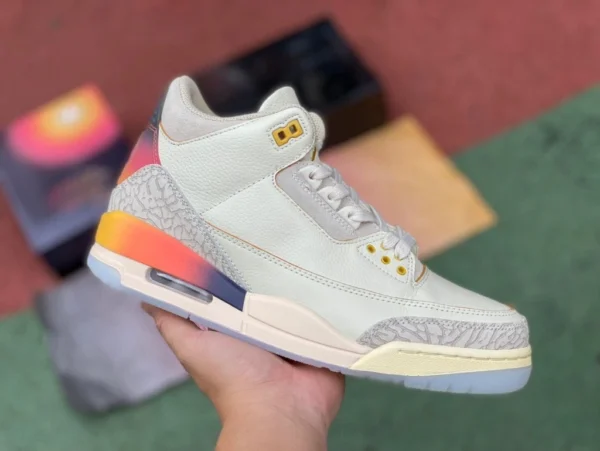 aj3 화이트 블루 레드 연명 모델 1층 버전 J Balvin x Jordan Air Jordan 3 연명 모델 화이트 블루 레드 FN0344-901