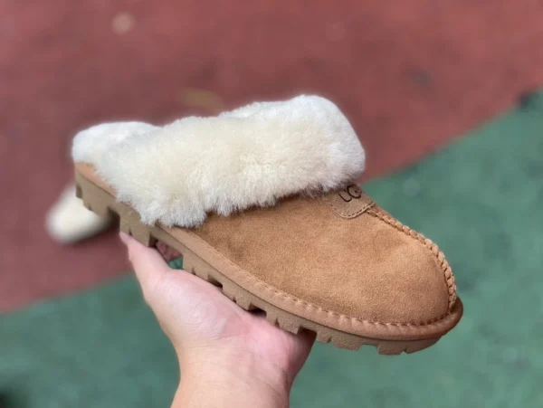 UGG 면 신발 브라운 UGG Tasman 스웨이드 여성을 위한 간단한 캐주얼 패션 면 슬리퍼