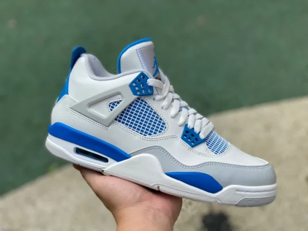 aj4 화이트 앤 블루 퓨어 오리지널 AIR JORDAN 4 RETRO AJ4 화이트 앤 블루 노스캐롤라이나 한정판 308497105