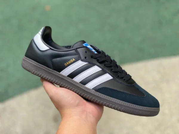 아디다스오리지날 블랙 퓨어 1층 레더 adidas Originals Samba OG 흑백 캐주얼 스니커 B75807