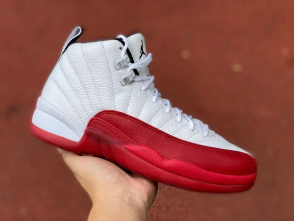 aj12 화이트 레드 하이탑 J 퓨어 오리지널 AIR JORDAN 12 Retro "Cherry" Cherry 남성용 하이탑 농구화 CT8013-116