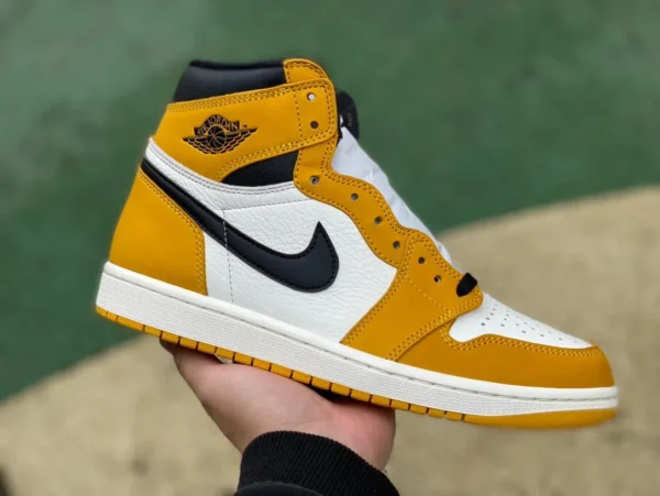 aj1 yellow ochre 퓨어 오리지널 에어 조던 1 High OG "Yellow Ocher" DZ5485-701