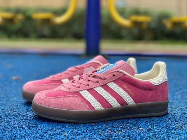 아디다스 아디다스 핑크 퓨어 오리지날 Adidas GAZELLE INDOOR pink Detrain 캐주얼 운동화 T헤드 IF1809