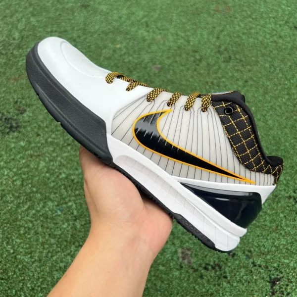 Kobe 4 플레이오프 s2 순수 오리지널 Nike Zoom Kobe 4 ZK4 플레이오프 흰색과 노란색 Kobe 4 농구화 AV6339-101