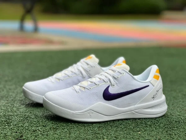 코비 8 화이트 퍼플 레이커스 s2 순정 오리지날 나이키 Kobe 8 Protro "Lakers Home" HF9550-100