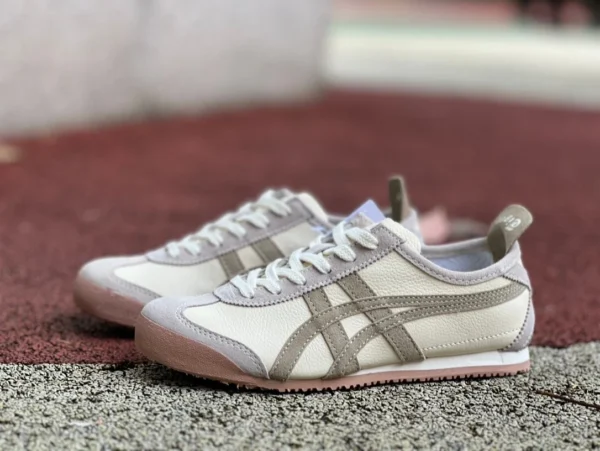 Onitsuka Tiger 라이스 그레이 그린 퓨어 오리지널 Onitsuka Tiger Onitsuka Tiger MEXICO 66 로우 탑