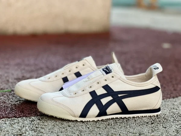 Onitsuka Tiger 화이트 앤 블루 퓨어 오리지널 Onitsuka Tiger MEXICO 66 로우 컷 보드